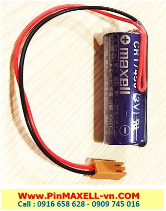 Maxell CR17450 (Zắc nâu), Pin nuôi nguồn Maxell CR17450 lithium 3v 4/5A /Xuất xứ NHẬT 